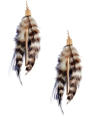 Southern Living Feather Statement Drop Earrings