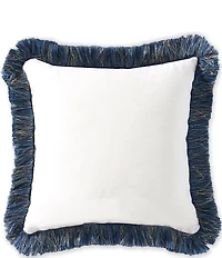 Southern Living Floral Bee Fringe Trim Square Pillow