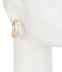 Southern Living Floral Etched Hoop Earrings