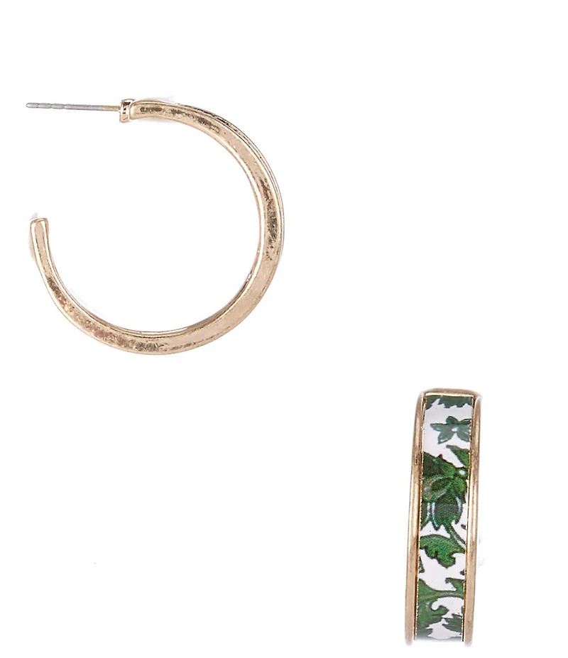 Southern Living Floral Hoop Earrings