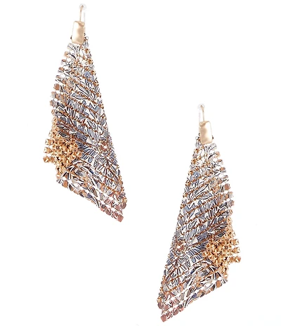 Southern Living Floral Print Chain Kite Drop Earrings