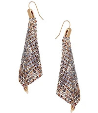 Southern Living Floral Print Chain Kite Statement Drop Earring