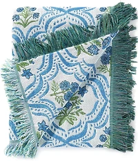 Southern Living Floral Tapestry Fringed Throw