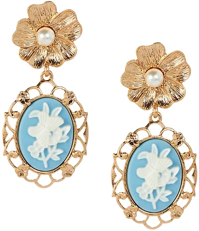 Southern Living Flower Antique Drop Earrings