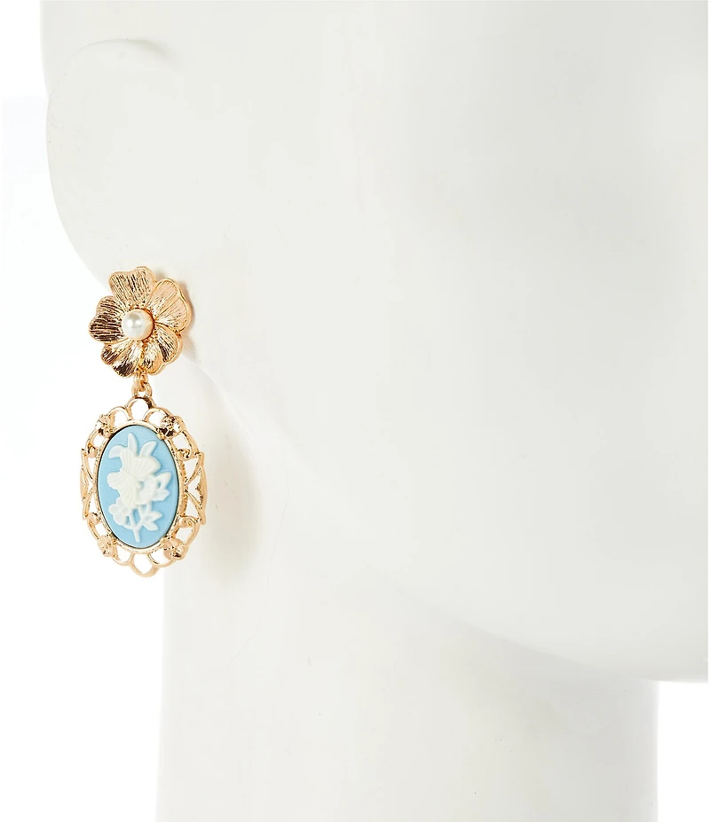 Southern Living Flower Antique Drop Earrings
