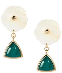 Southern Living Flower Post Semi Precious Resort Drop Earrings