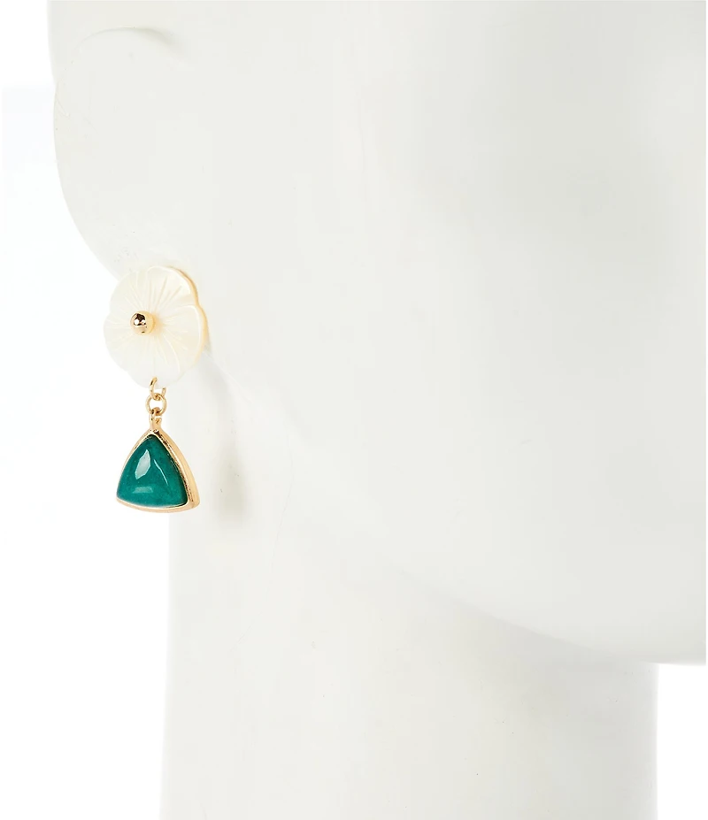Southern Living Flower Post Semi Precious Resort Drop Earrings