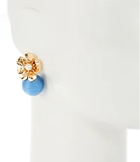 Southern Living Flower Thread Wrapped Ball Drop Earrings