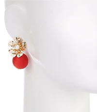 Southern Living Flower Thread Wrapped Ball Drop Earrings