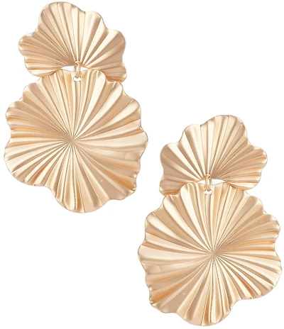 Southern Living Ginkgo Metal Leaf Drop Earrings