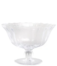 Southern Living Tall Scalloped Glass Footed Bowl