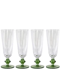 Southern Living Gracie Flute Glasses, Set of 4