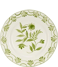 Southern Living Genevieve Collection Green Hand Painted Dinner Plate