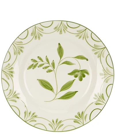Southern Living Genevieve Collection Green Hand Painted Salad Plate