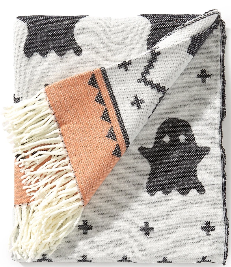 Southern Living Halloween Collection Aurora Fringed Acrylic Throw Blanket