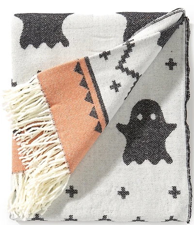 Southern Living Halloween Collection Aurora Fringed Acrylic Throw Blanket