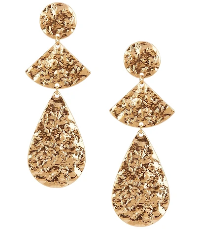 Southern Living Hammered Geo Drop Earrings