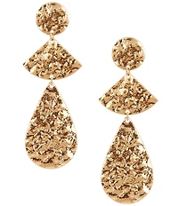 Southern Living Hammered Geo Drop Earrings