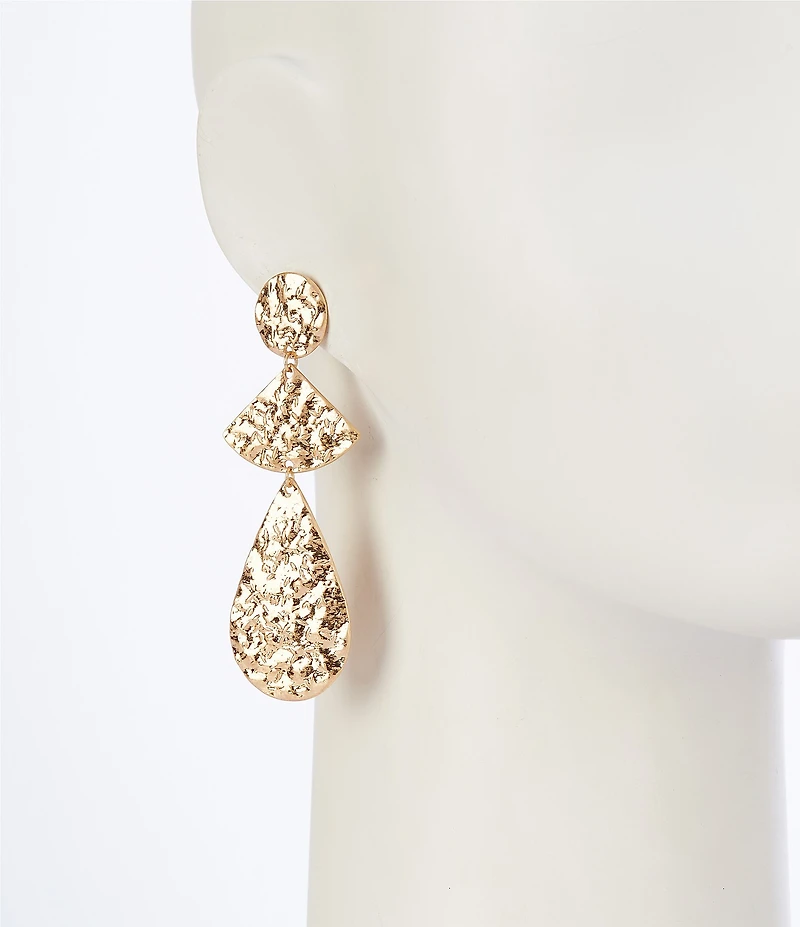 Southern Living Hammered Geo Drop Earrings