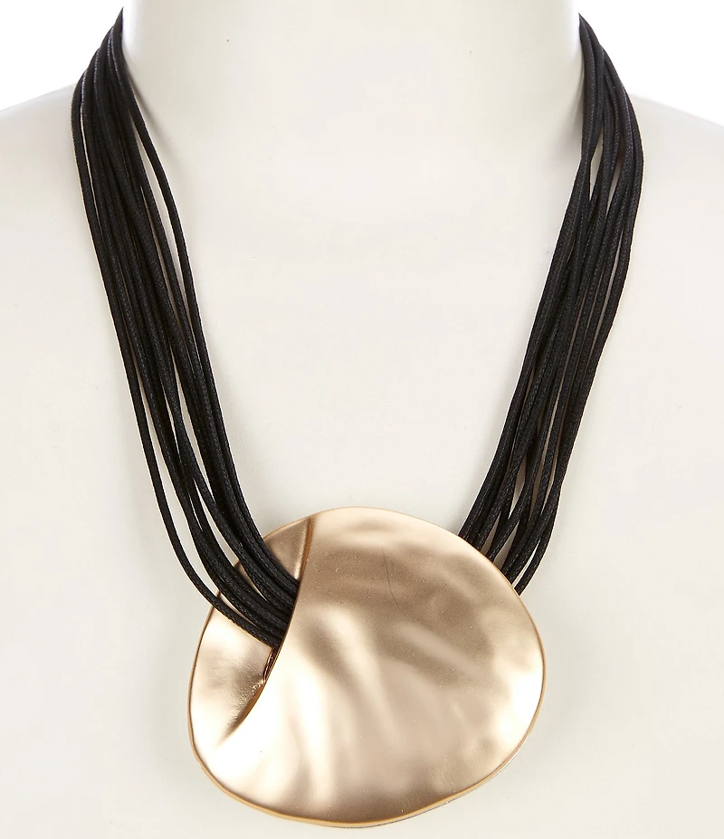 Southern Living Hammered Metal Statement Collar Necklace