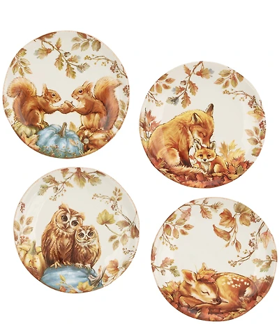 Southern Living Harvest Animals Collection Accent Plates, Set of 4
