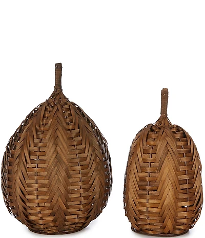 Southern Living Harvest Collection Decorative Woven Pumpkin, Set of 2