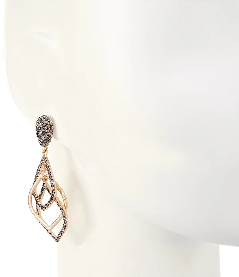 Southern Living Hematite Teardrop Dangle Drop Earrings