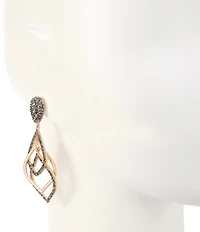 Southern Living Hematite Teardrop Dangle Drop Earrings