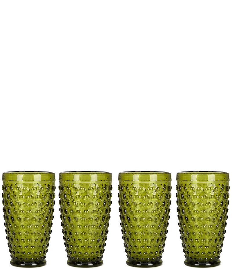 Southern Living Hobnail Glass Tumblers, Set of 4