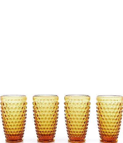 Southern Living Hobnail Glass Tumblers, Set of 4