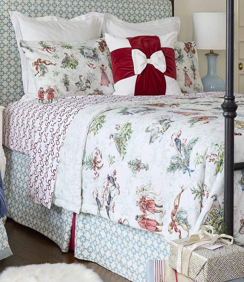 Southern Living Holiday Collection 12 Days of Christmas Print Comforter Mini Set
