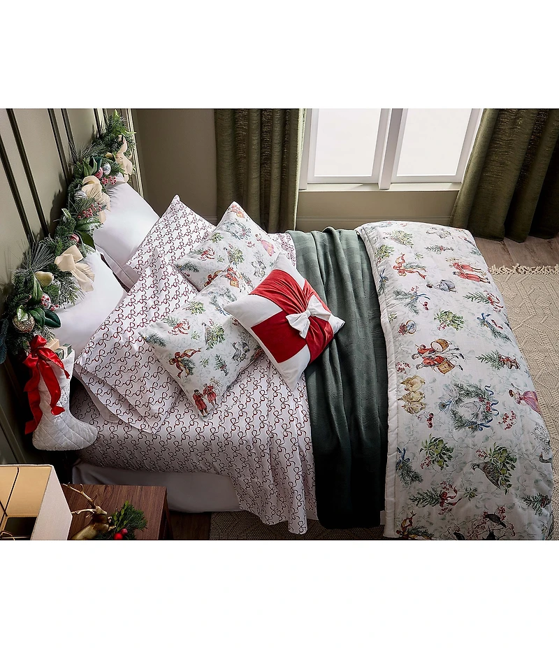 Southern Living Twelve Days of Christmas Collection Holiday Print Comforter Mini Set
