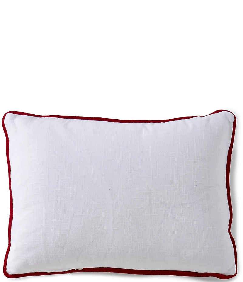 Southern Living Holiday Collection Nutcracker Embroidered Lumbar Pillow