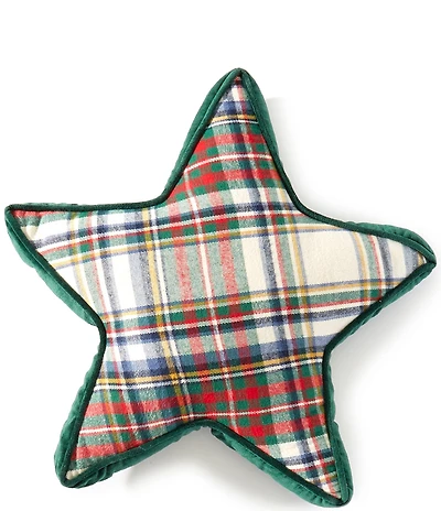 Southern Living Holiday Collection Plaid Star Pillow