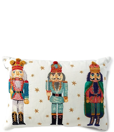 Southern Living Holiday Collection Santa & Grandparents Needlepoint Lumbar Pillow