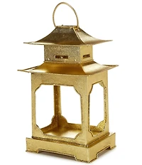 Southern Living Holiday Collection Small Pagoda Gold Lantern