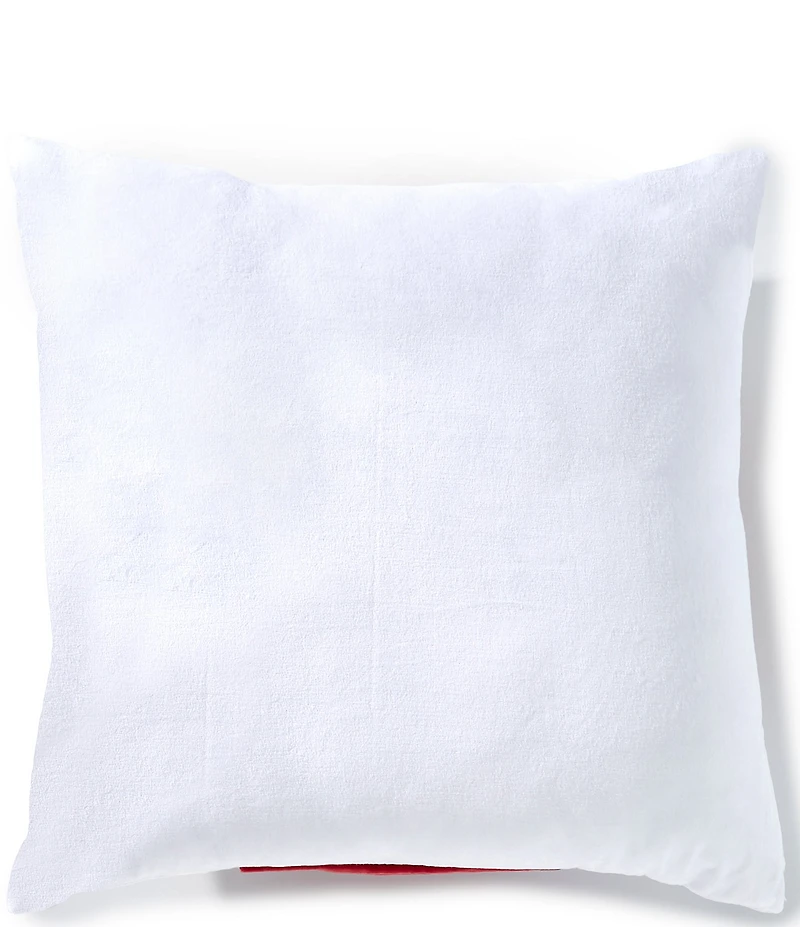 Southern Living Holiday Collection Velvet Bow Decorative Square Pillow