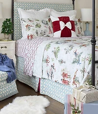 Southern Living Holiday Collection Velvet Bow Decorative Square Pillow