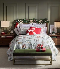Southern Living Holiday Collection Velvet Bow Decorative Square Pillow
