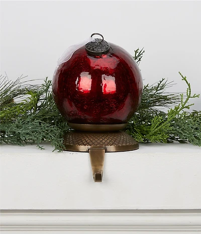 Southern Living Holiday Decor Collection Mercury Glass Crackle Ornament Stocking Holder