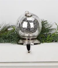Southern Living Holiday Decor Collection Mercury Glass Crackle Ornament Stocking Holder