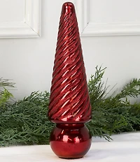 Southern Living Holiday Decor Collection Mini Glass Swirl Tree Decor