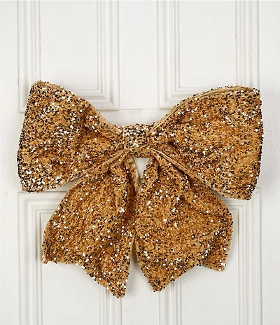 Southern Living Holiday Decor Collection Oversized Sequin Ribbon Bow Decor