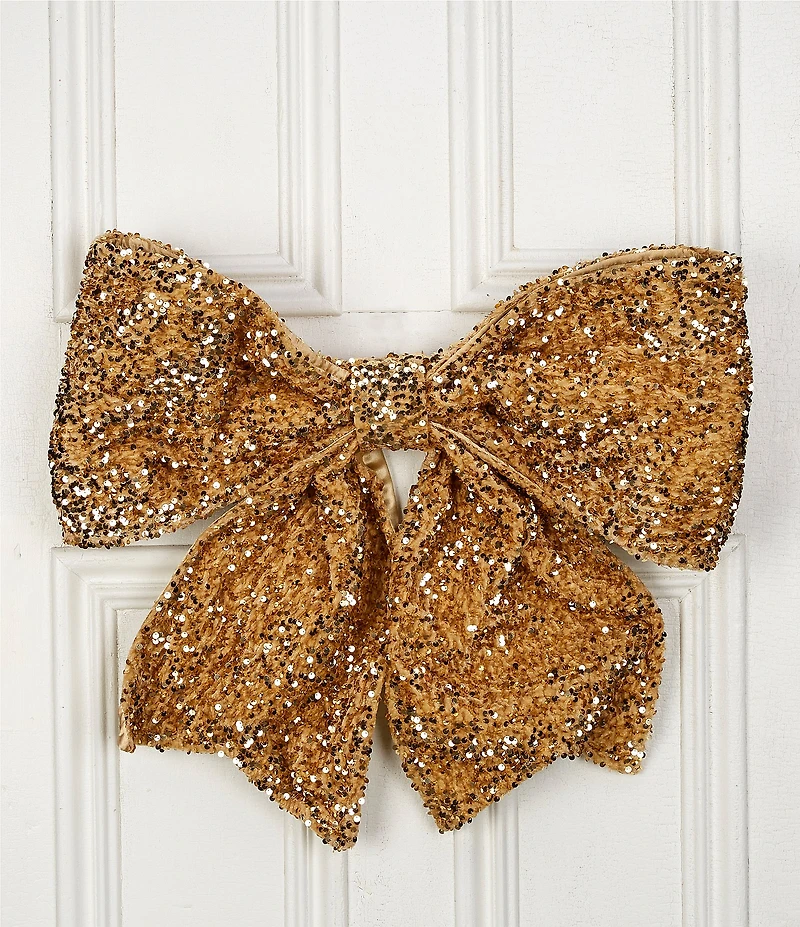 Southern Living Holiday Decor Collection Oversized Sequin Ribbon Bow Decor