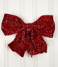 Southern Living Holiday Decor Collection Oversized Sequin Ribbon Bow Decor