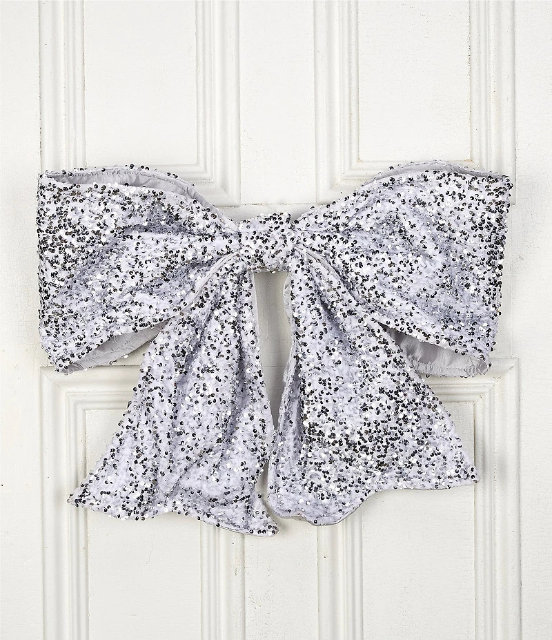 Southern Living Holiday Decor Collection Oversized Sequin Ribbon Bow Decor