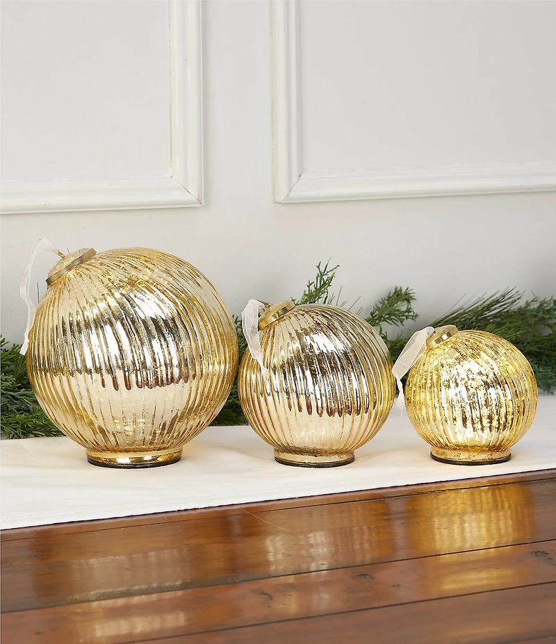 Southern Living Holiday Decor Collection Mercury Glass Ornament Decor