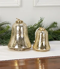 Southern Living Holiday Decor Collection Mercury Glass Crackle Bell Tabletop Decor