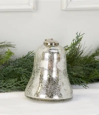 Southern Living Holiday Decor Collection Mercury Glass Crackle Bell Tabletop Decor