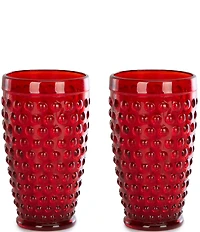 Southern Living Holiday Hobnail Tumblers, Set of 2